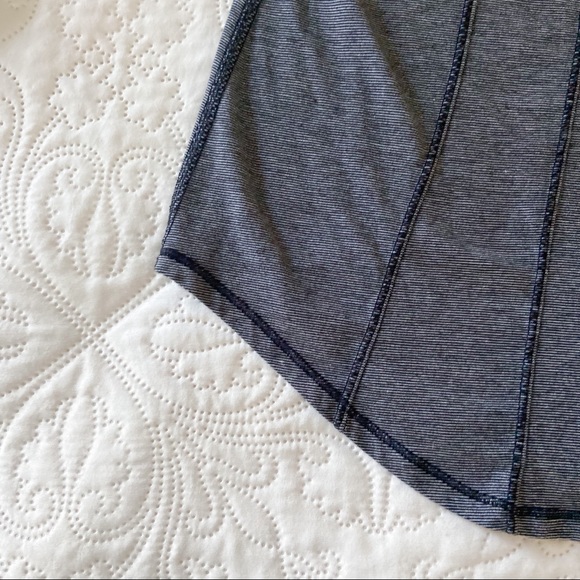 Lululemon Between The Lines Long Sleeve Micro Stripe Black White Size Small - Picture 11 of 12